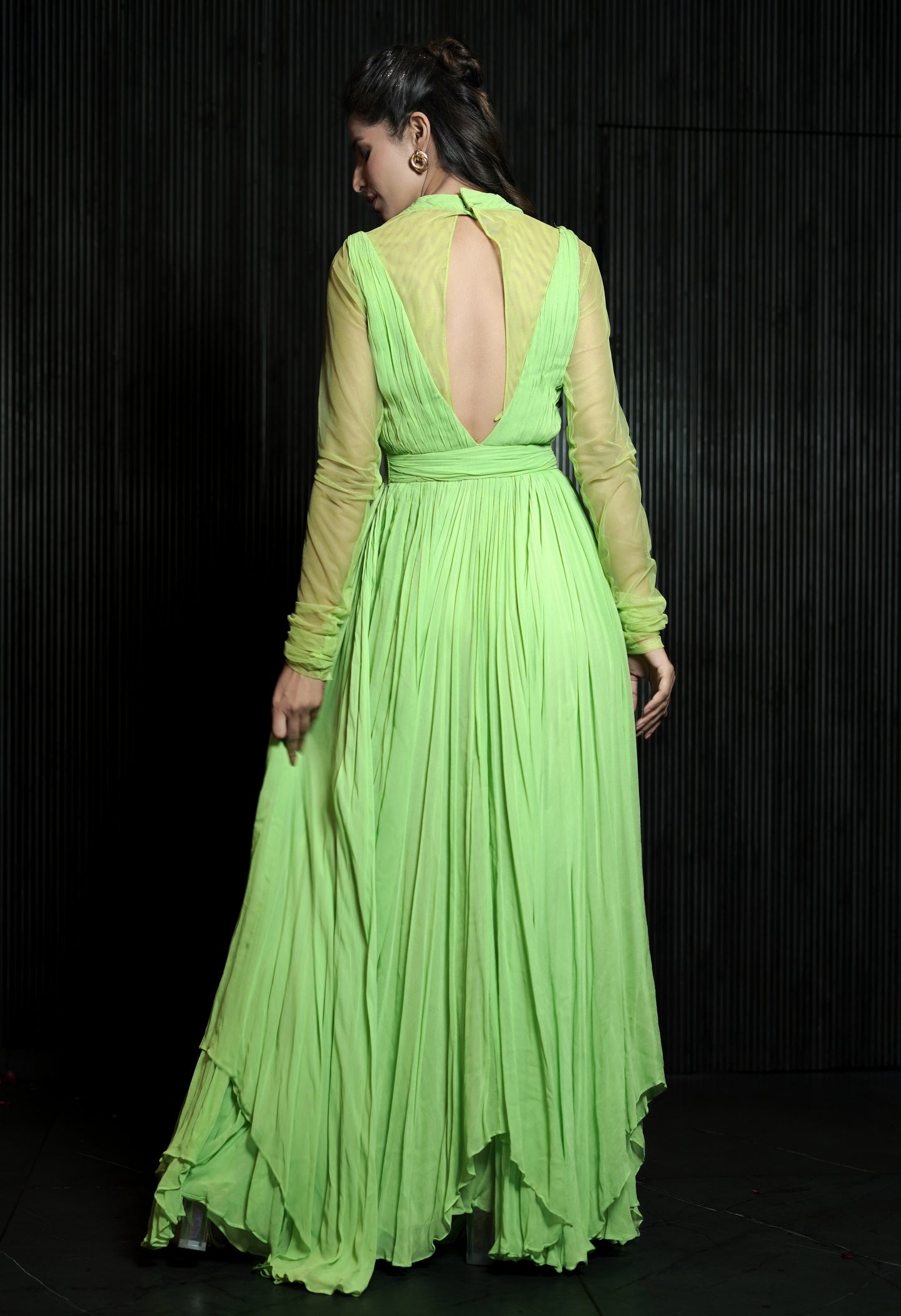 Lime Radiance Anarkali Suit