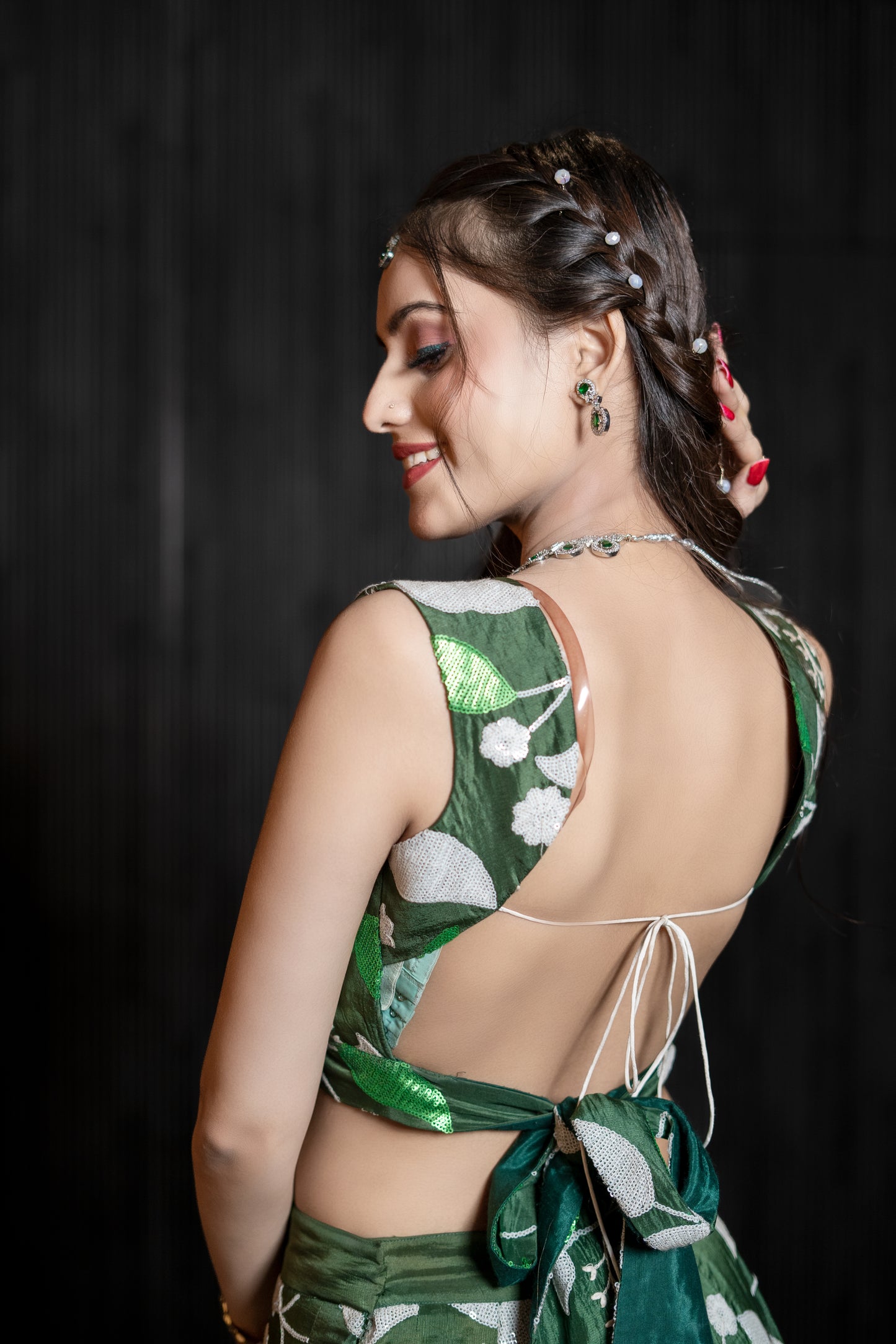 Emerald Blossom Lehenga Choli