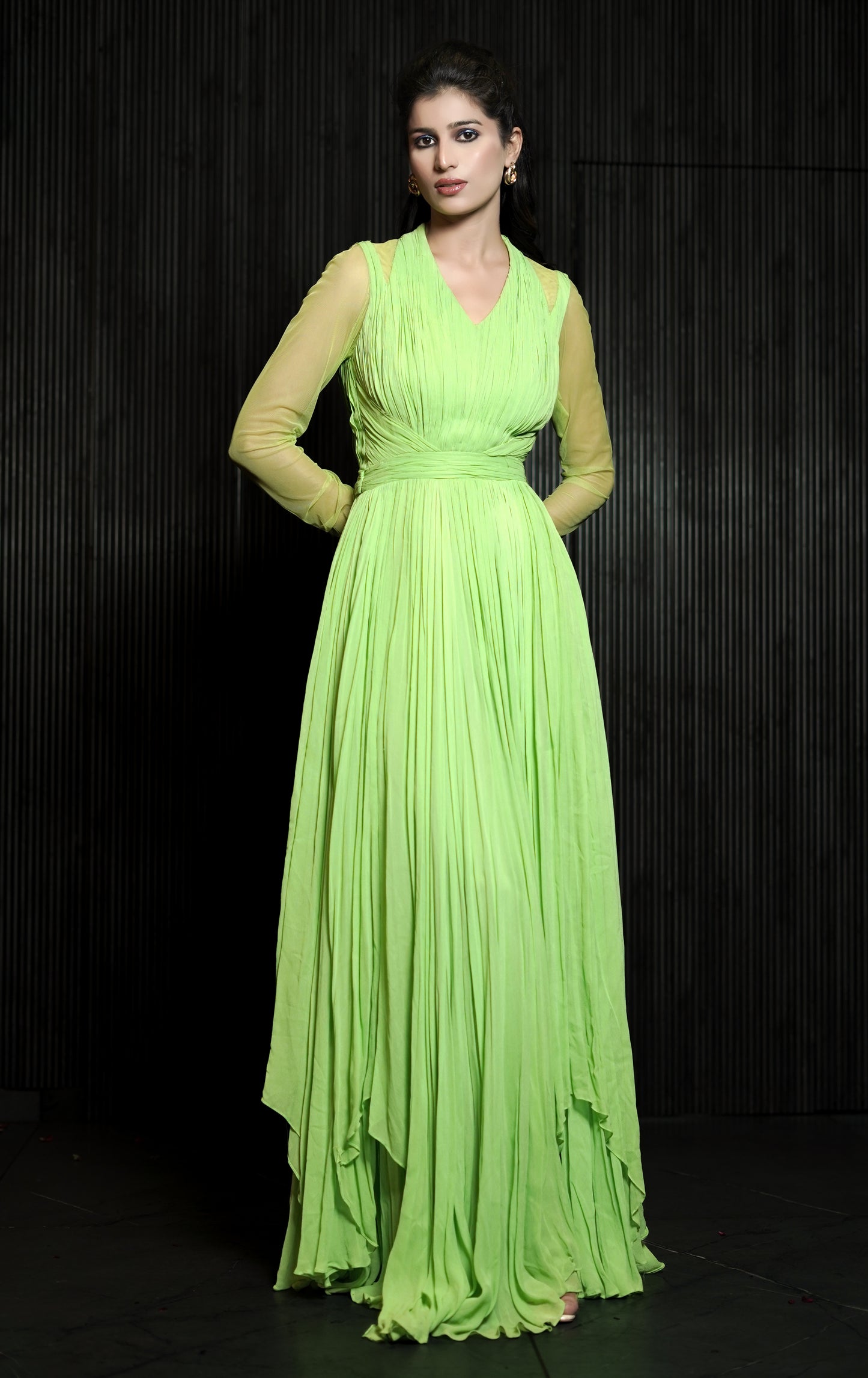 Lime Radiance Anarkali Suit